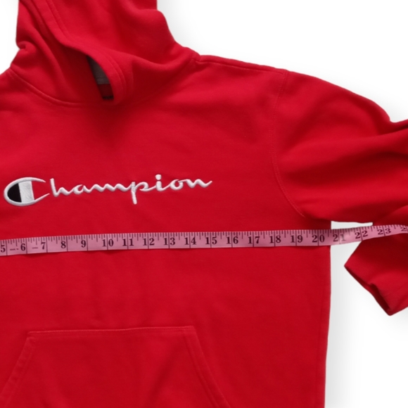 Champion Unisex Long Sleeve Hoodie . Size ( XL ) Red. - Picture 6 of 13